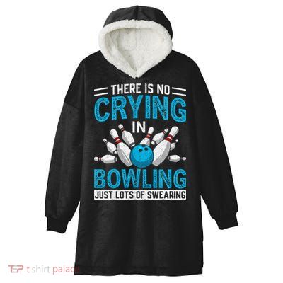 Funny Bowling Bowlers And Bowling Fan Hooded Wearable Blanket