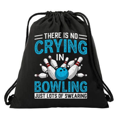 Funny Bowling Bowlers And Bowling Fan Drawstring Bag
