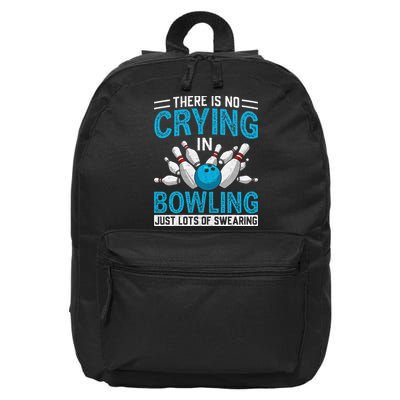 Funny Bowling Bowlers And Bowling Fan 16 in Basic Backpack