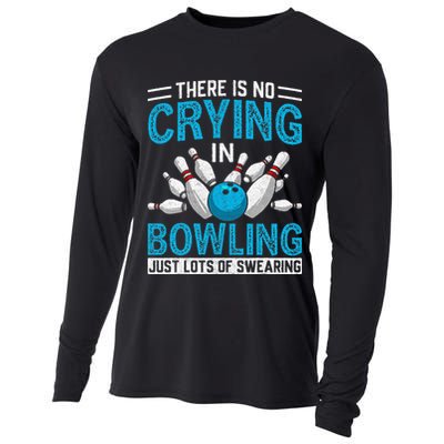 Funny Bowling Bowlers And Bowling Fan Cooling Performance Long Sleeve Crew