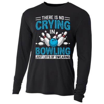 Funny Bowling Bowlers And Bowling Fan Cooling Performance Long Sleeve Crew