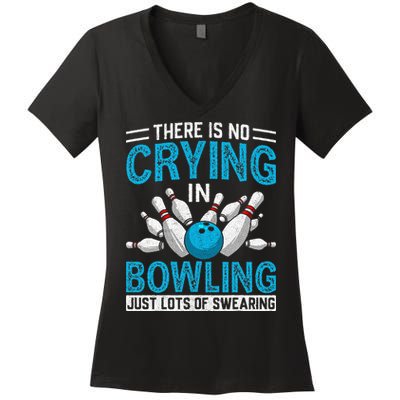 Funny Bowling Bowlers And Bowling Fan Women's V-Neck T-Shirt