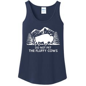 Funny Buffalo Bison Do Not Pet The Fluffy Cow Ladies Essential Tank