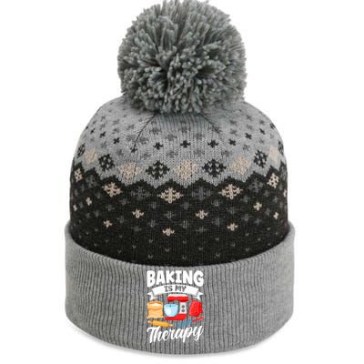 Funny Bakers Baking Is My Therapy Cake Bakers Cupcake Bakers Gift The Baniff Cuffed Pom Beanie