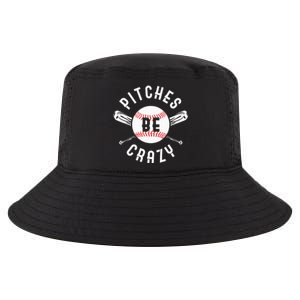 Funny Baseball Bat Pitches Be Crazy Cool Comfort Performance Bucket Hat