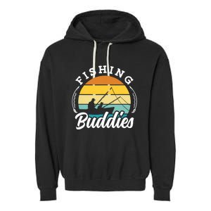 Fishing Buddies Buddy Fisher Fisherman Garment-Dyed Fleece Hoodie