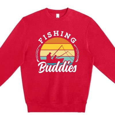 Fishing Buddies Buddy Fisher Fisherman Premium Crewneck Sweatshirt