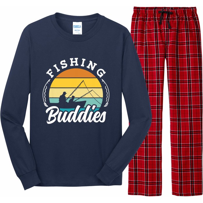 Fishing Buddies Buddy Fisher Fisherman Long Sleeve Pajama Set