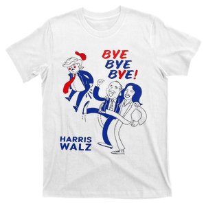 Funny Bye Bye Trump Harris Walz 2024 Vote Blue T-Shirt