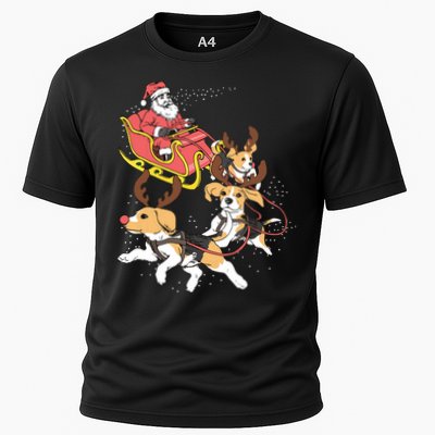 Funny Beagle Christmas Tee For Cute Dog Lovers Performance Shirt