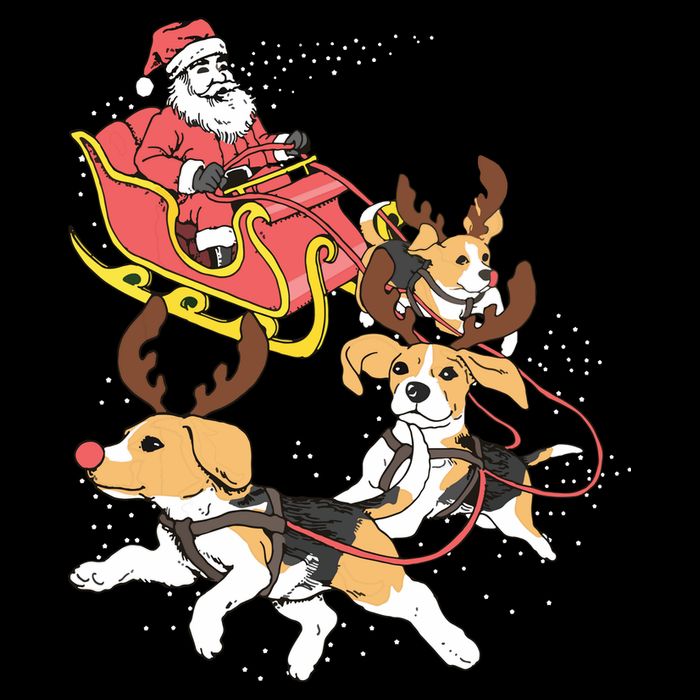 Funny Beagle Christmas Tee For Cute Dog Lovers 16 in Basic Backpack