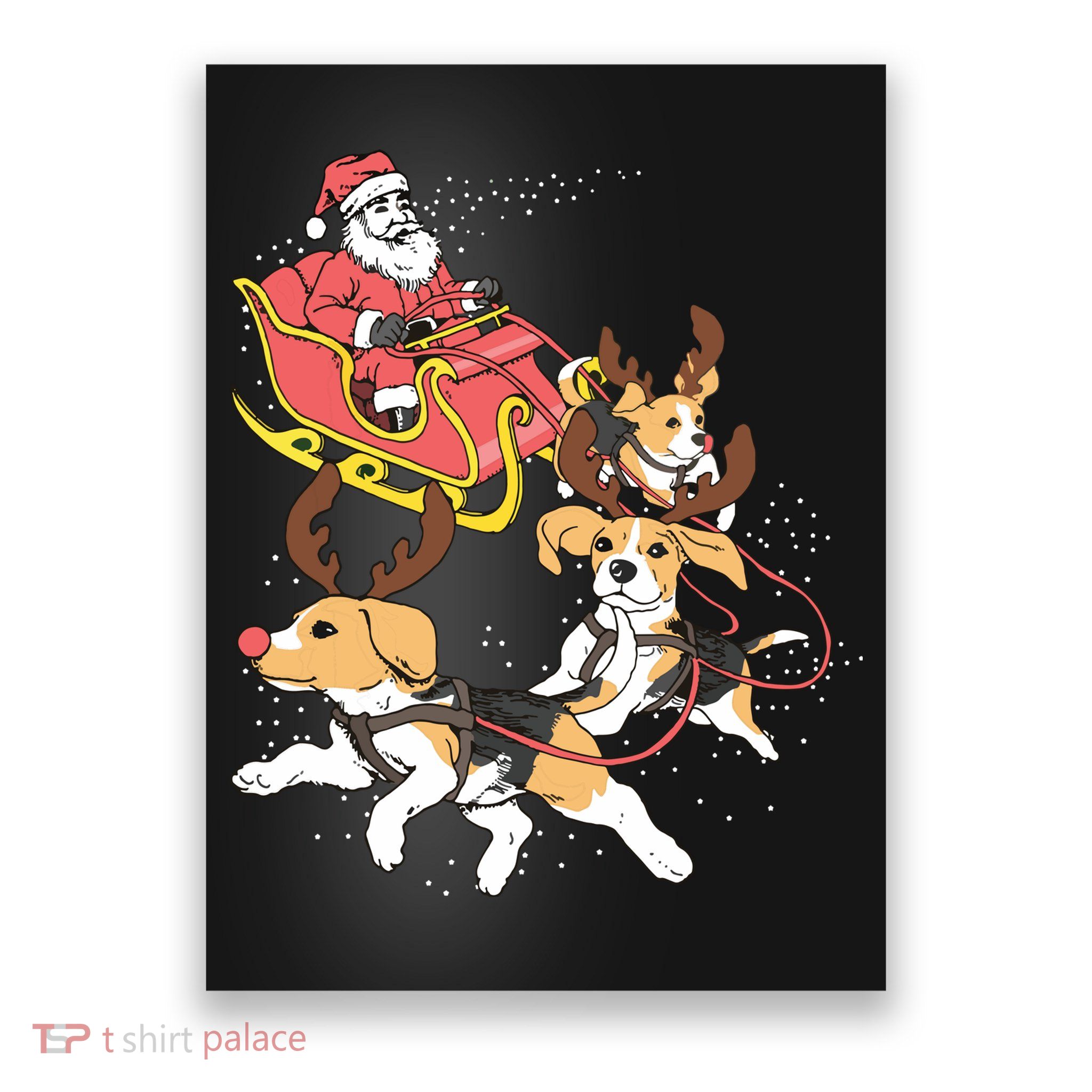 Funny Beagle Christmas Tee For Cute Dog Lovers Poster