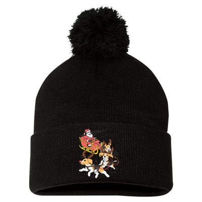 Funny Beagle Christmas Tee For Cute Dog Lovers Pom Pom 12in Knit Beanie