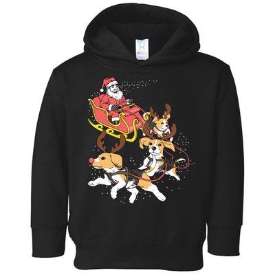 Funny Beagle Christmas Tee For Cute Dog Lovers Toddler Hoodie
