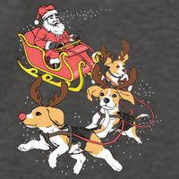 Funny Beagle Christmas Tee For Cute Dog Lovers Vector Backpack