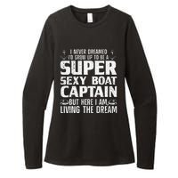 Funny Boat Captain Design For Men Women Boating Boat Captain Womens CVC Long Sleeve Shirt