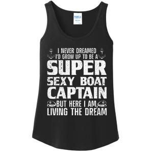 Funny Boat Captain Design For Men Women Boating Boat Captain Ladies Essential Tank