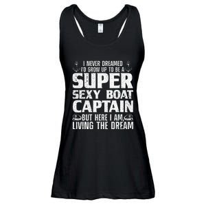 Funny Boat Captain Design For Men Women Boating Boat Captain Ladies Essential Flowy Tank