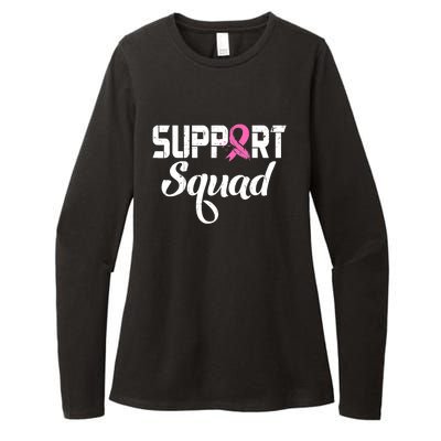 Funny Breast Cancer Warrior Support Squad Awareness Womens CVC Long Sleeve Shirt