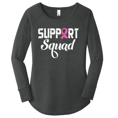 Funny Breast Cancer Warrior Support Squad Awareness Women's Perfect Tri Tunic Long Sleeve Shirt