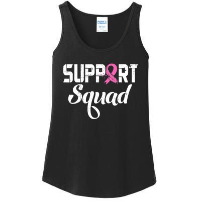 Funny Breast Cancer Warrior Support Squad Awareness Ladies Essential Tank