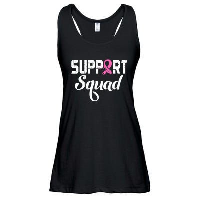 Funny Breast Cancer Warrior Support Squad Awareness Ladies Essential Flowy Tank