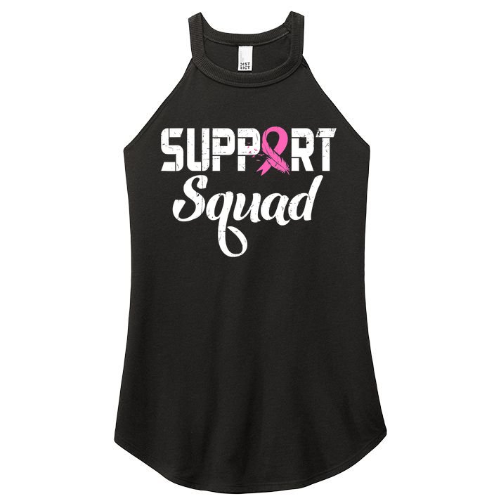 Funny Breast Cancer Warrior Support Squad Awareness Women's Perfect Tri Rocker Tank