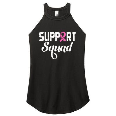 Funny Breast Cancer Warrior Support Squad Awareness Women's Perfect Tri Rocker Tank