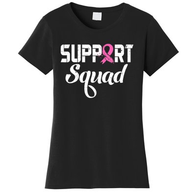 Funny Breast Cancer Warrior Support Squad Awareness Women's T-Shirt