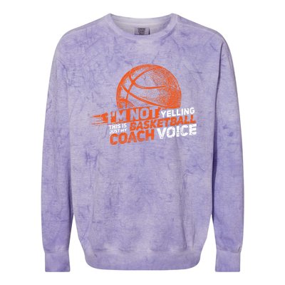 Funny Basketball Coach Gift Hoops Coaching Gift Colorblast Crewneck Sweatshirt