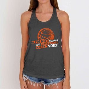 Funny Basketball Coach Gift Hoops Coaching Gift Women's Knotted Racerback Tank