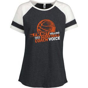 Funny Basketball Coach Gift Hoops Coaching Gift Enza Ladies Jersey Colorblock Tee