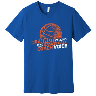 Funny Basketball Coach Gift Hoops Coaching Gift Premium T-Shirt