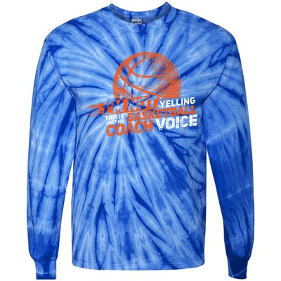 Funny Basketball Coach Gift Hoops Coaching Gift Tie-Dye Long Sleeve Shirt