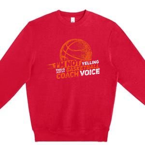 Funny Basketball Coach Gift Hoops Coaching Gift Premium Crewneck Sweatshirt