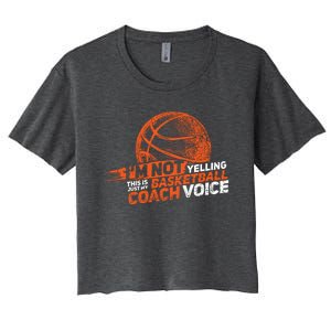 Funny Basketball Coach Gift Hoops Coaching Gift Women's Crop Top Tee