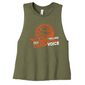 Funny Basketball Coach Gift Hoops Coaching Gift Women's Racerback Cropped Tank