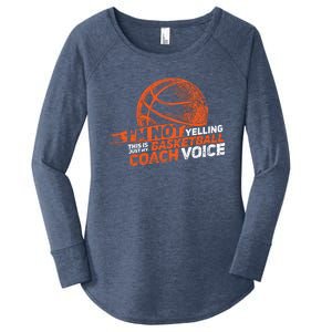 Funny Basketball Coach Gift Hoops Coaching Gift Women's Perfect Tri Tunic Long Sleeve Shirt