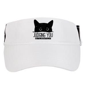 Funny Black Cat Judging You Silently Sarcastic Cat Mom Gift Adult Drive Performance Visor