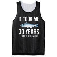 Funny Blue Catfish Fishing 30th Birthday 30 Years To Fish Mesh Reversible Basketball Jersey Tank