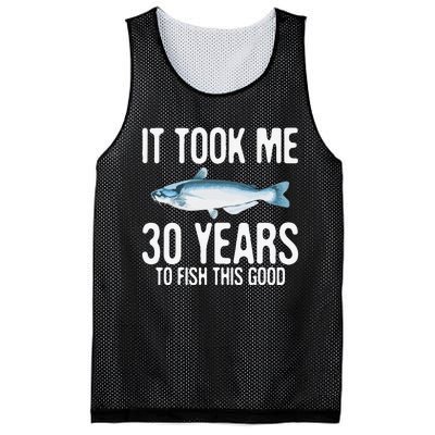 Funny Blue Catfish Fishing 30th Birthday 30 Years To Fish Mesh Reversible Basketball Jersey Tank