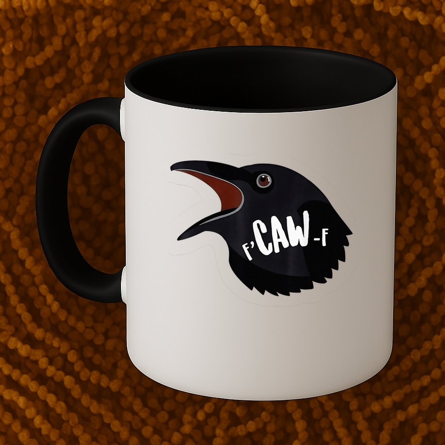 F-Caw-F Black Crow Mug