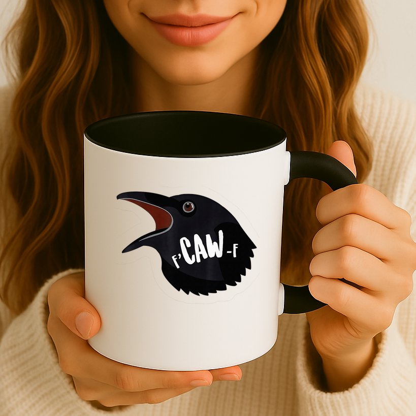 F-Caw-F Black Crow Mug