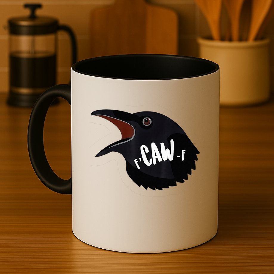F-Caw-F Black Crow Mug