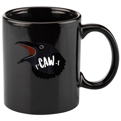 F-Caw-F Black Crow 11oz C Handle Ceramic Mug