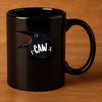 F-Caw-F Black Crow 11oz C Handle Ceramic Mug