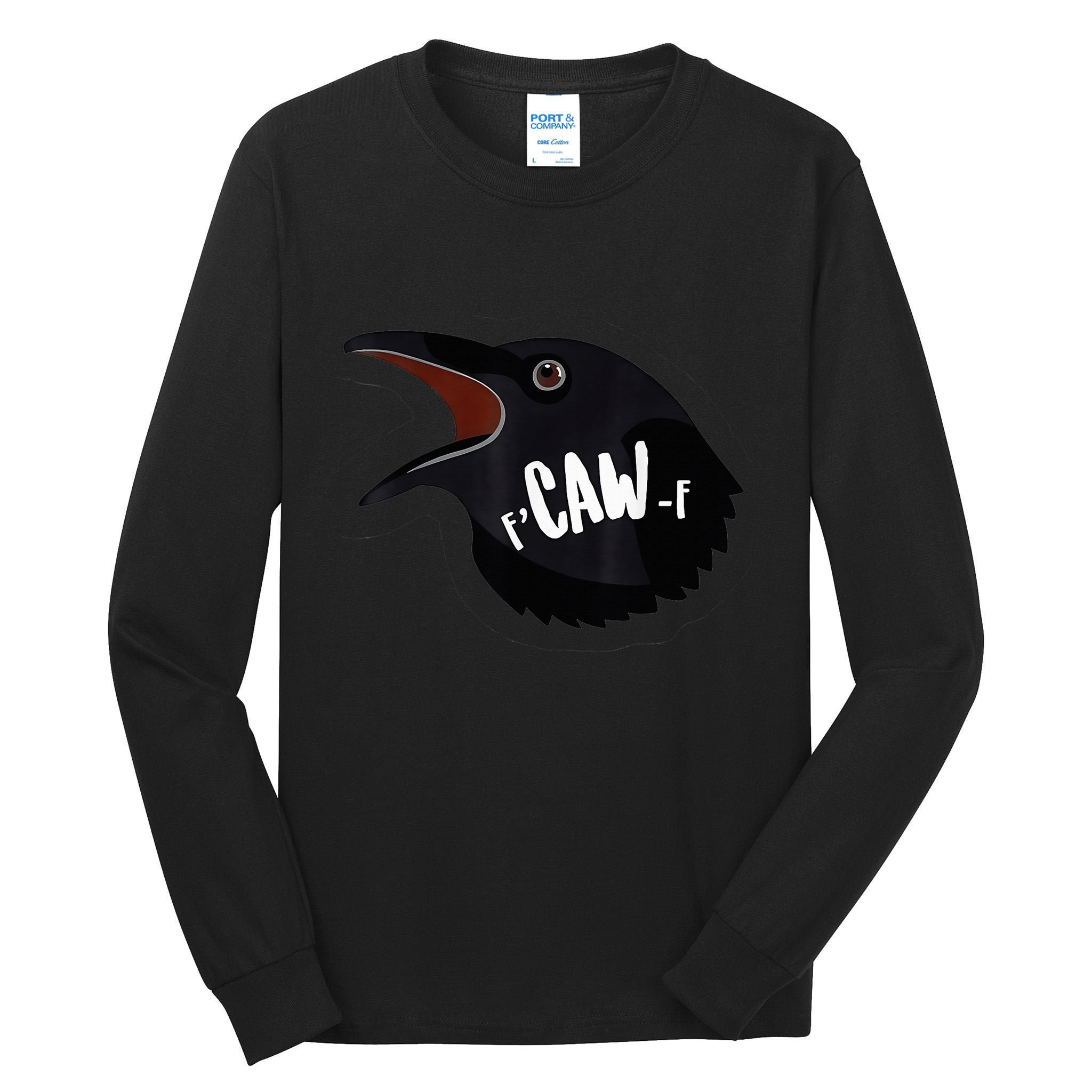 F-Caw-F Black Crow Tall Long Sleeve T-Shirt
