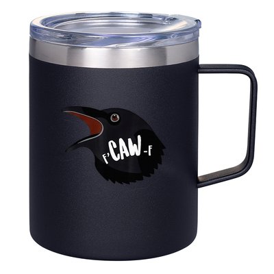 F-Caw-F Black Crow 12oz Stainless Steel Coffee Mug