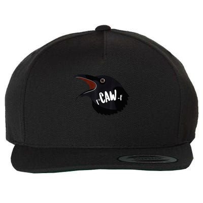 F-Caw-F Black Crow Wool Snapback Cap