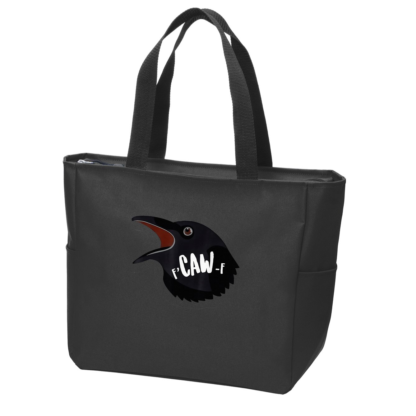 F-Caw-F Black Crow Zip Tote Bag